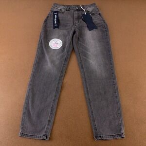 Gem by Gemma Rae Juniors Size 7 Gray Super Stretch Denim Hi Rise Mom Jeans NWT